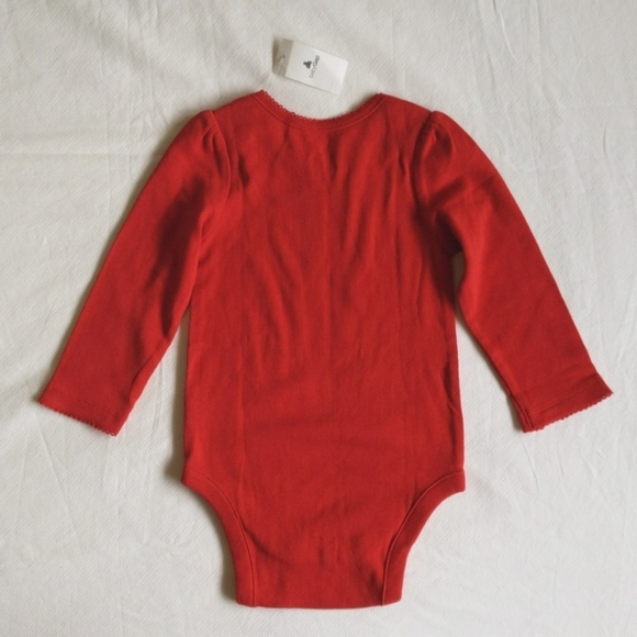 NEW babyGap christmas long sleeve bodysuit diaper shirt 12-18 months baby girl - Picture 5 of 7